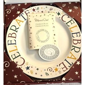 The Pampered Chef 11" Celebrate Stoneware Plate Birthdays Special Events '05 NIB